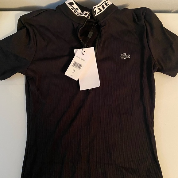 Lacoste Tops - Lacoste Black Polo Shirt for Men